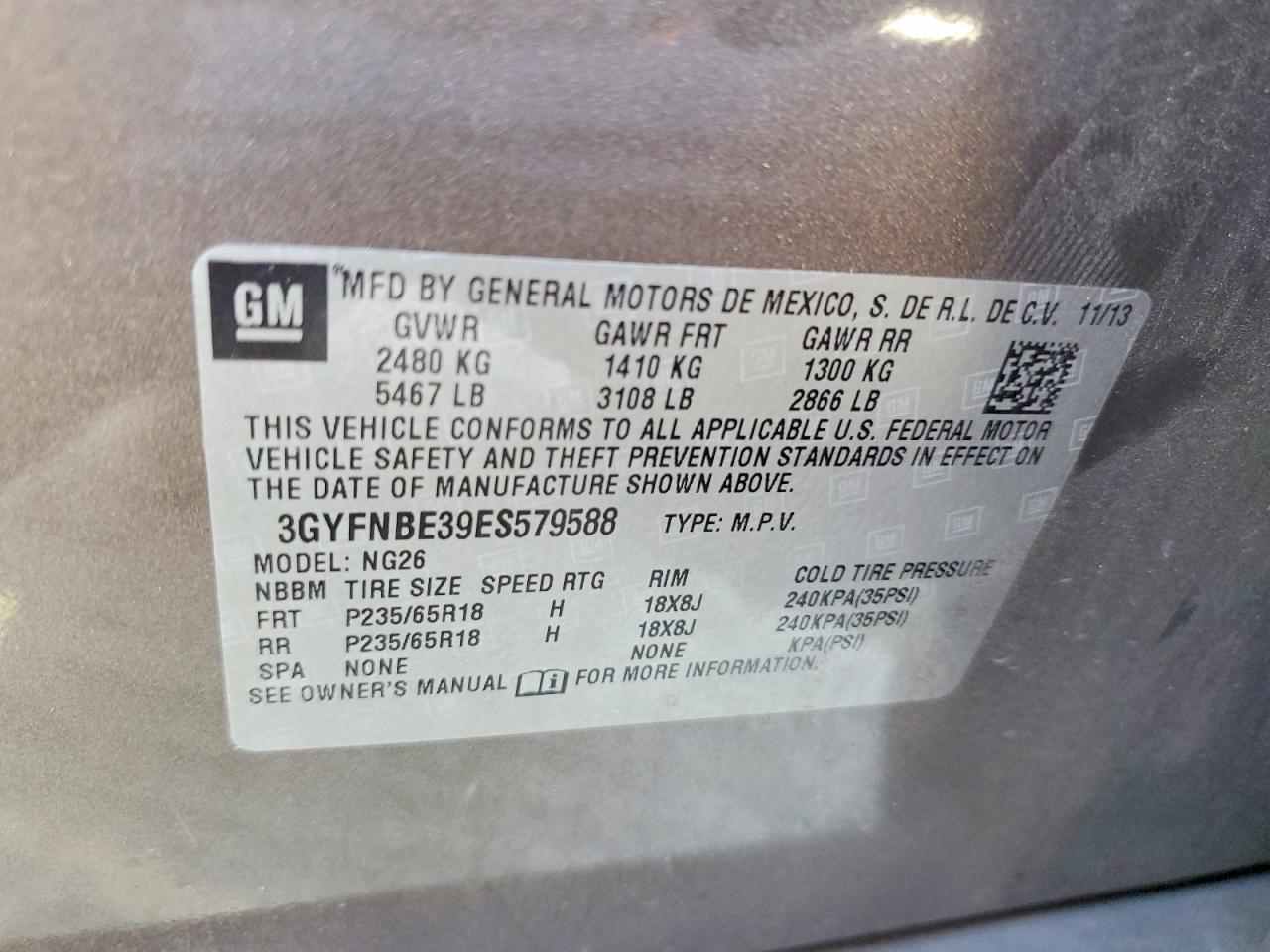 2014 CADILLAC SRX