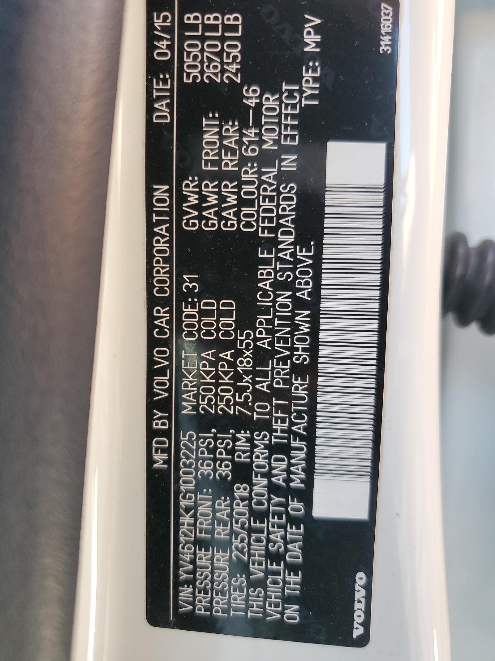 2016 VOLVO V60