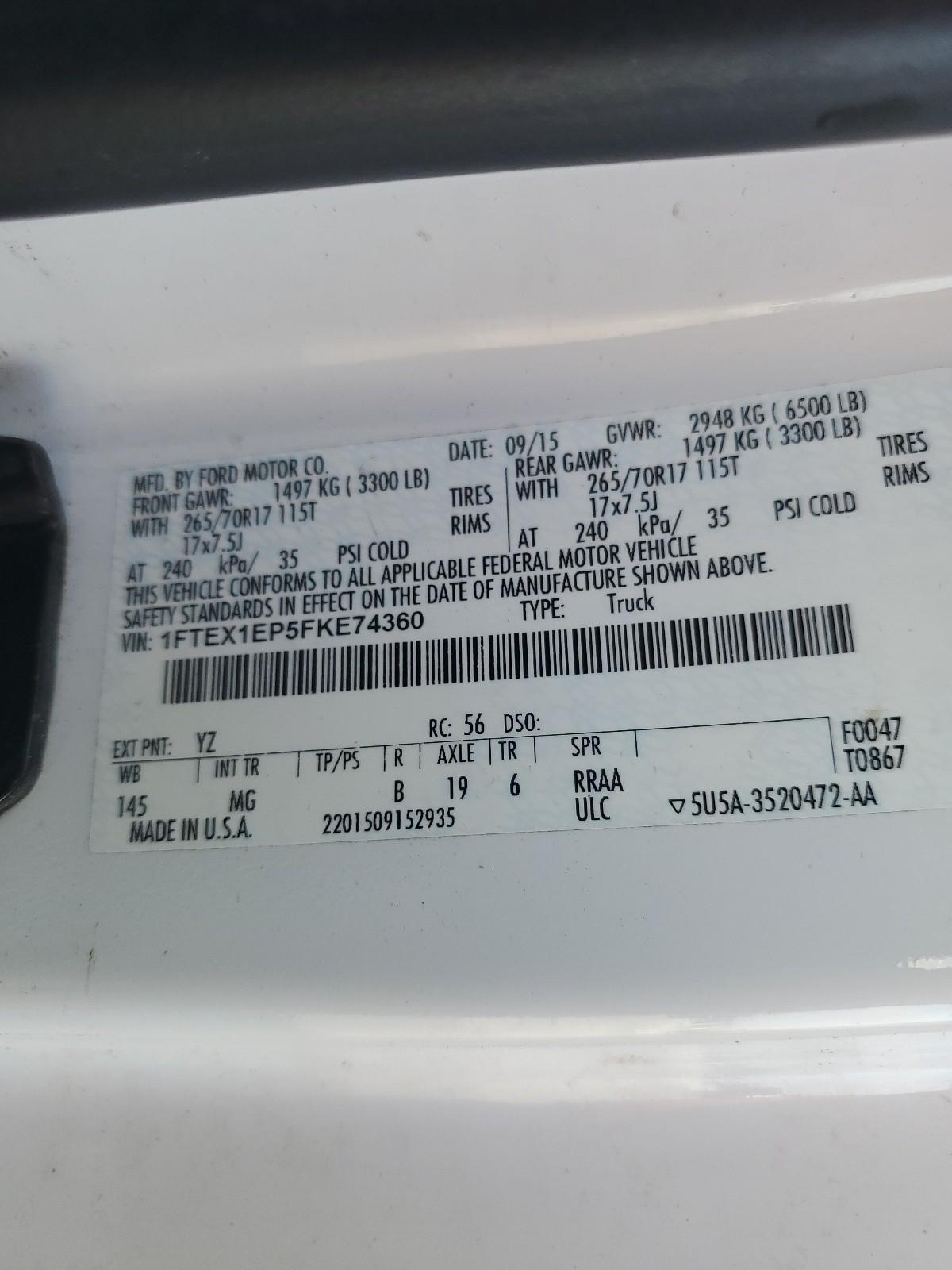 2015 FORD F-150