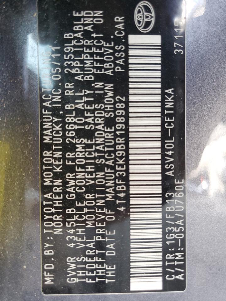 2011 TOYOTA CAMRY