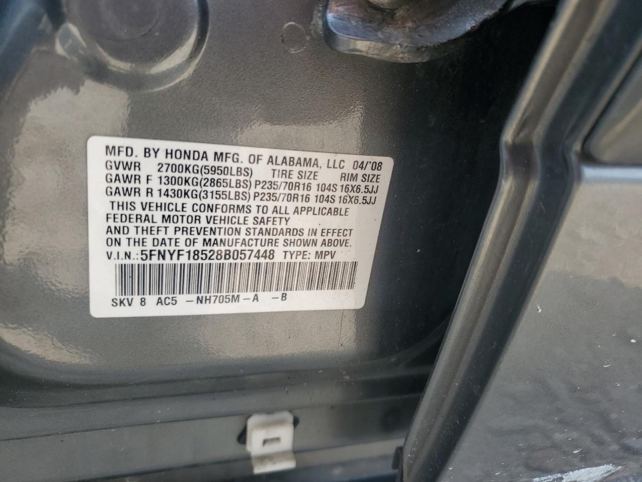 2008 HONDA PILOT