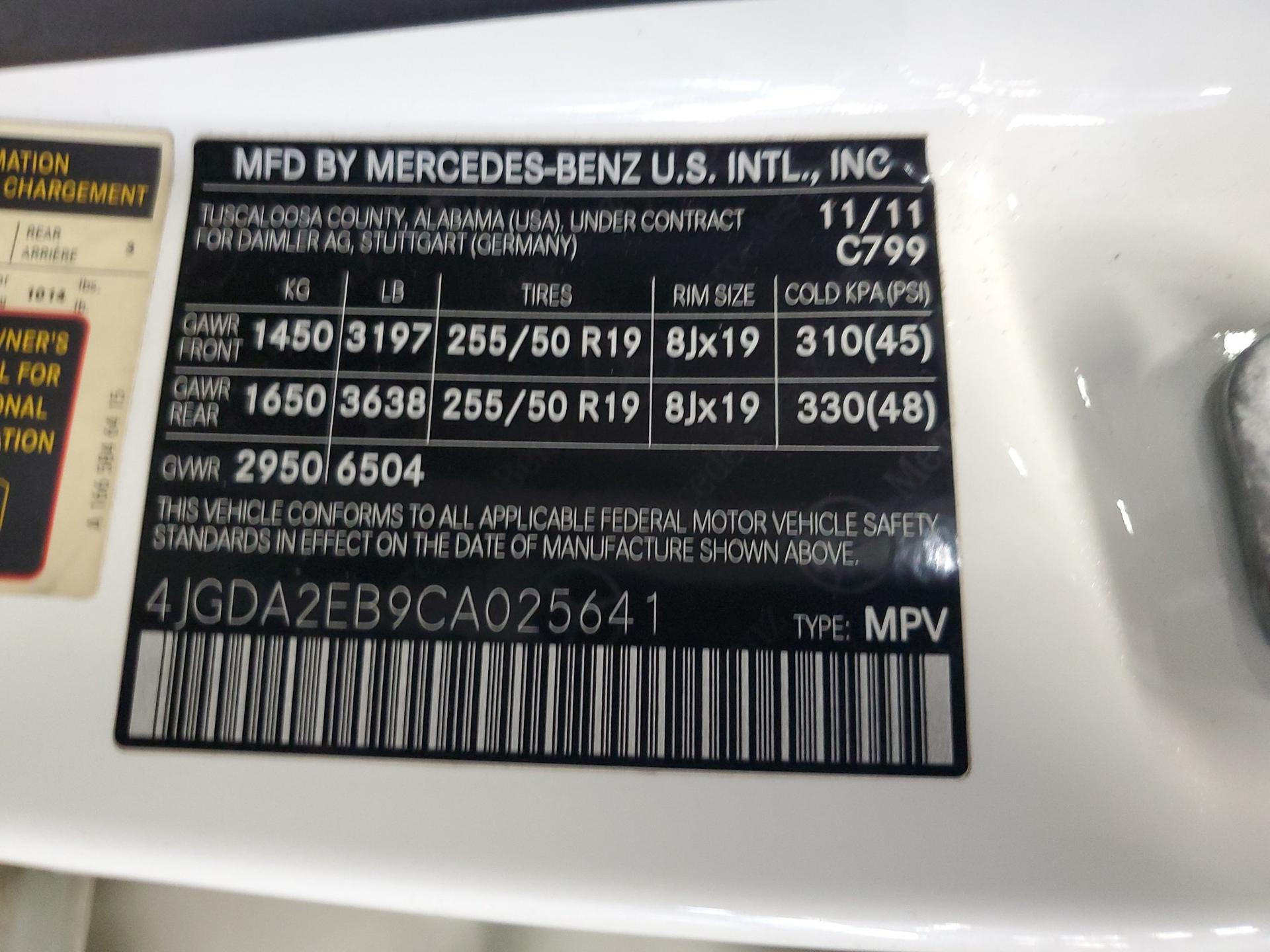 2012 MERCEDES-BENZ ML-Class