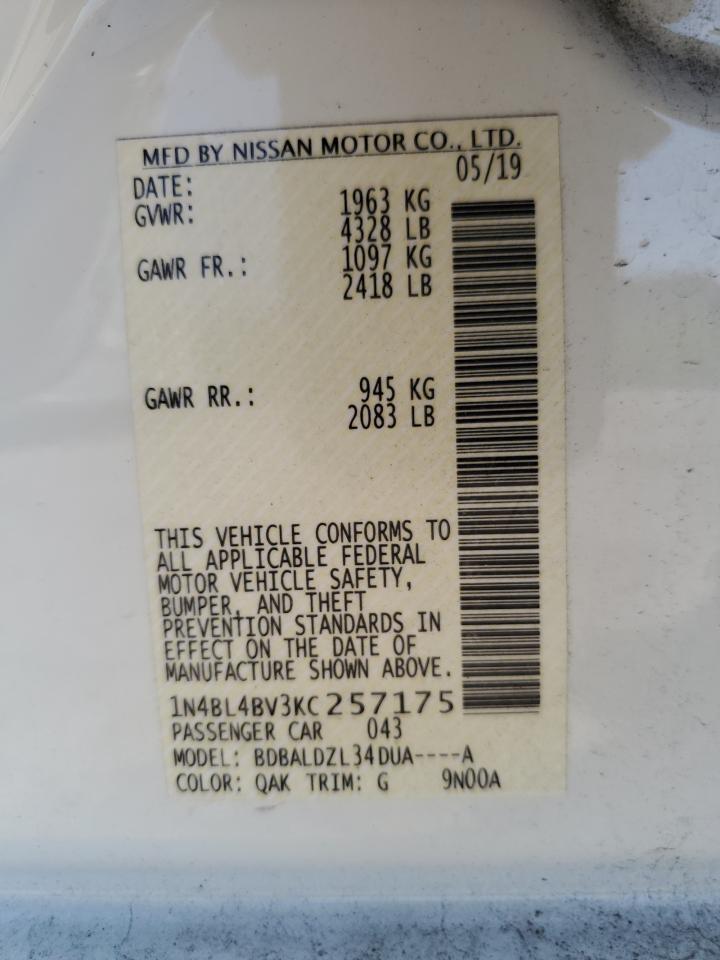 2019 NISSAN ALTIMA