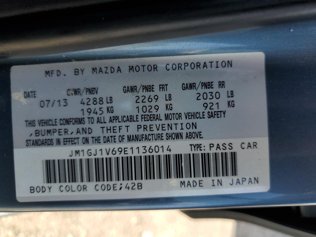 2014 MAZDA 6
