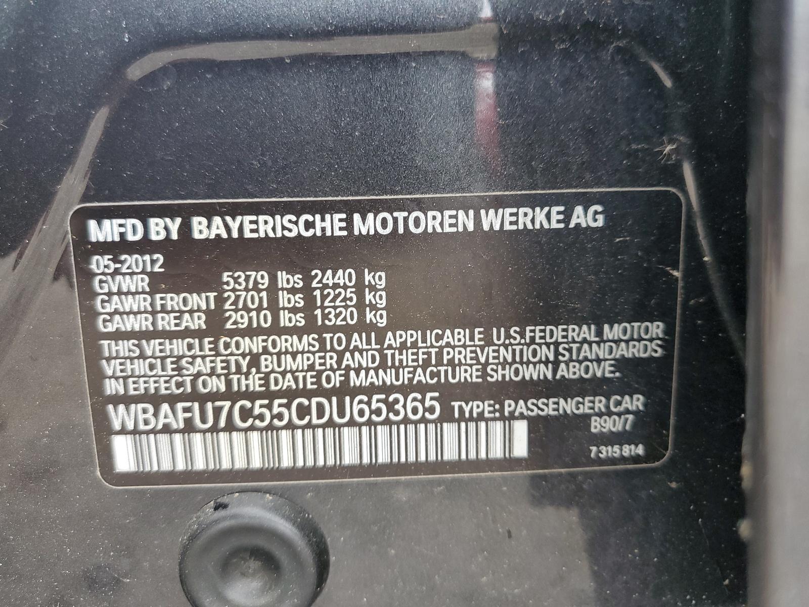 2012 BMW 5 series