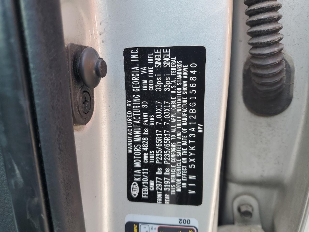 2011 KIA SORENTO