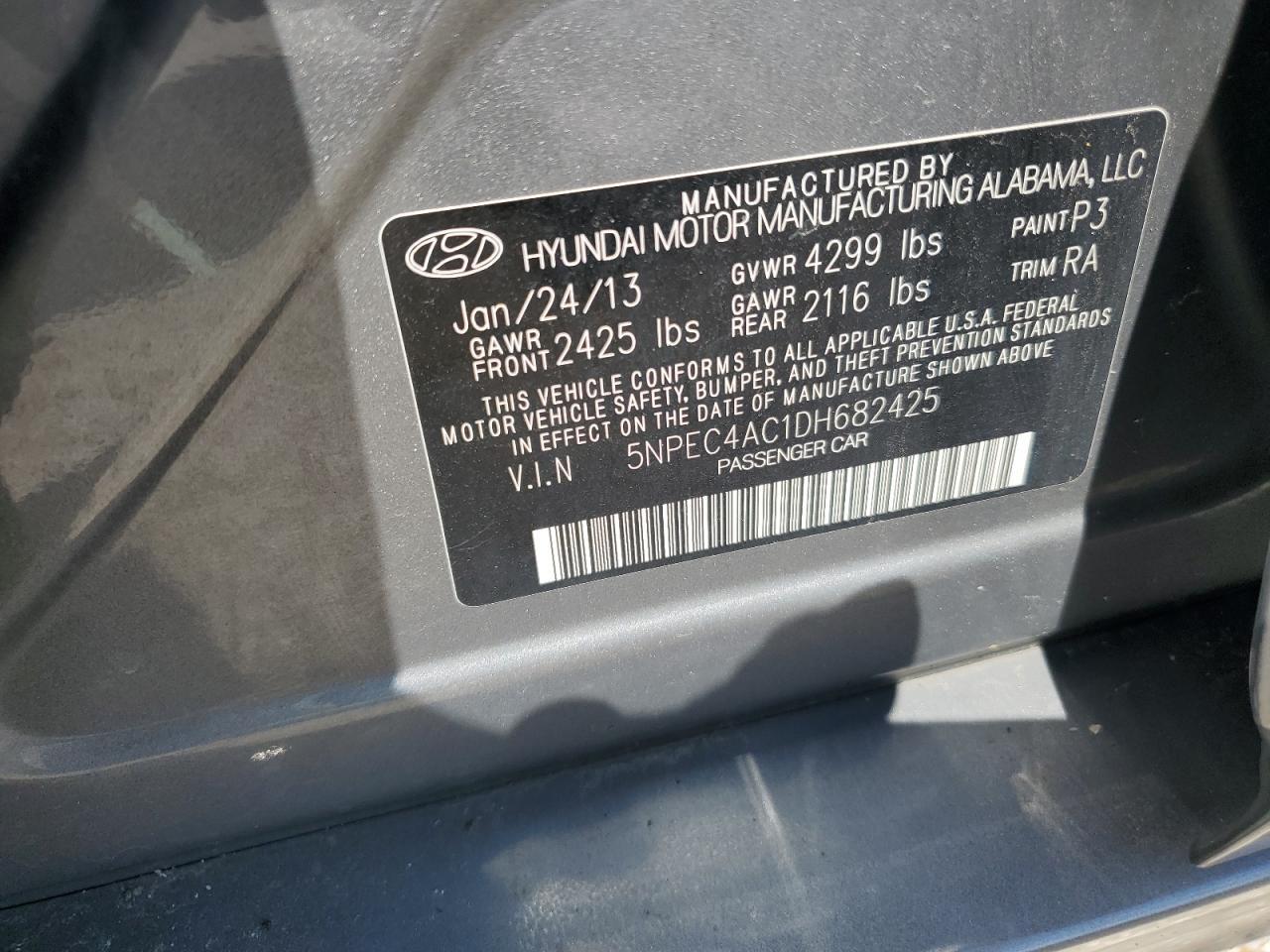 2013 HYUNDAI SONATA
