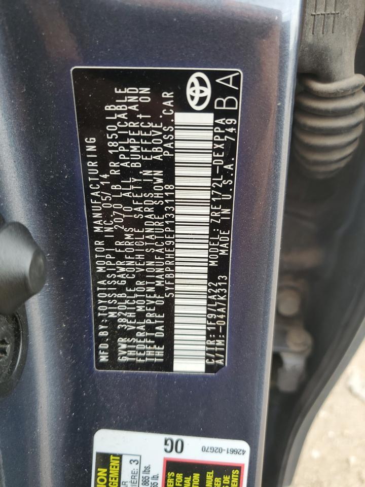 2014 TOYOTA COROLLA