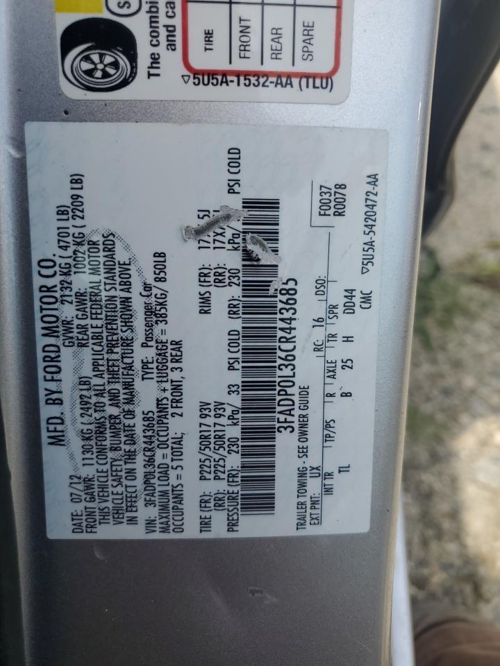 2012 FORD FUSION