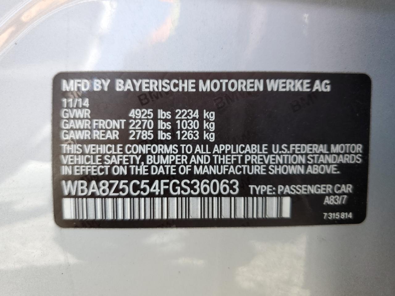 2015 BMW 3 SERIES