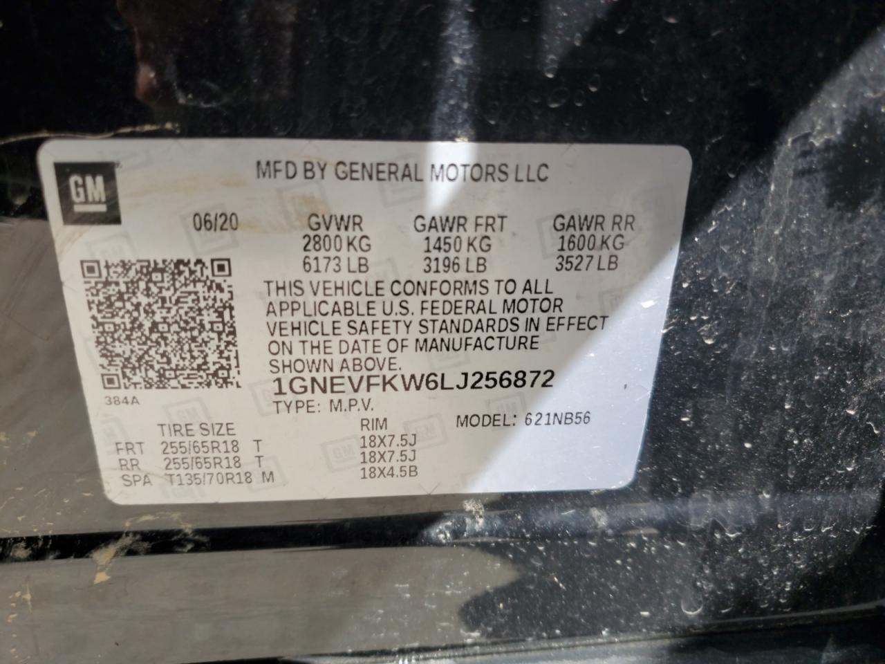 2020 CHEVROLET TRAVERSE