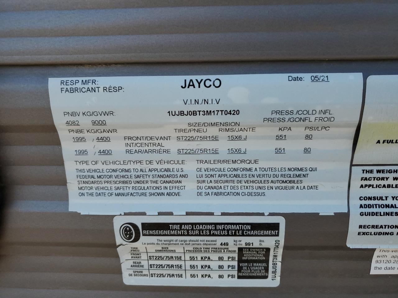 2021 Jaycee Flight Slx