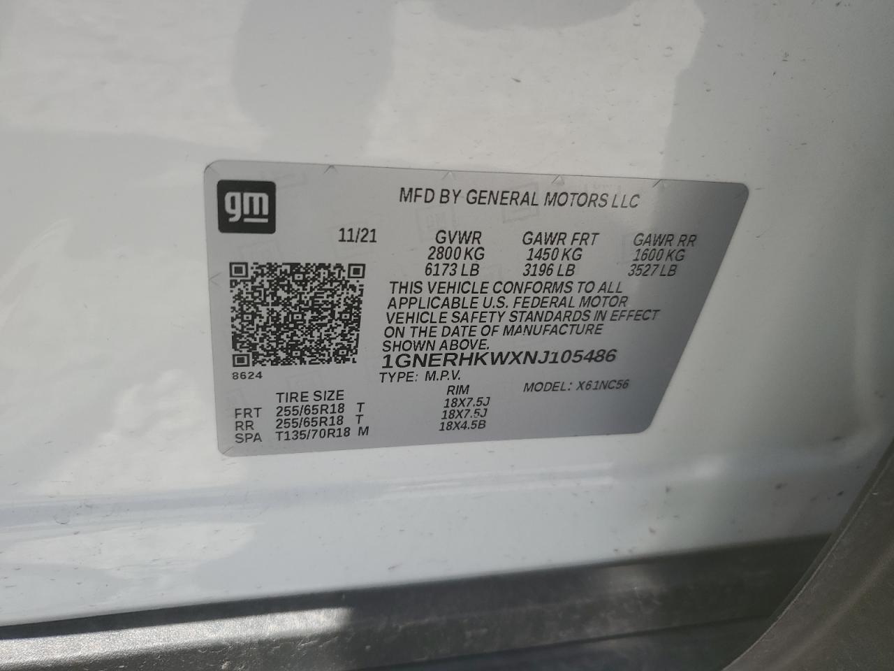 2022 CHEVROLET TRAVERSE