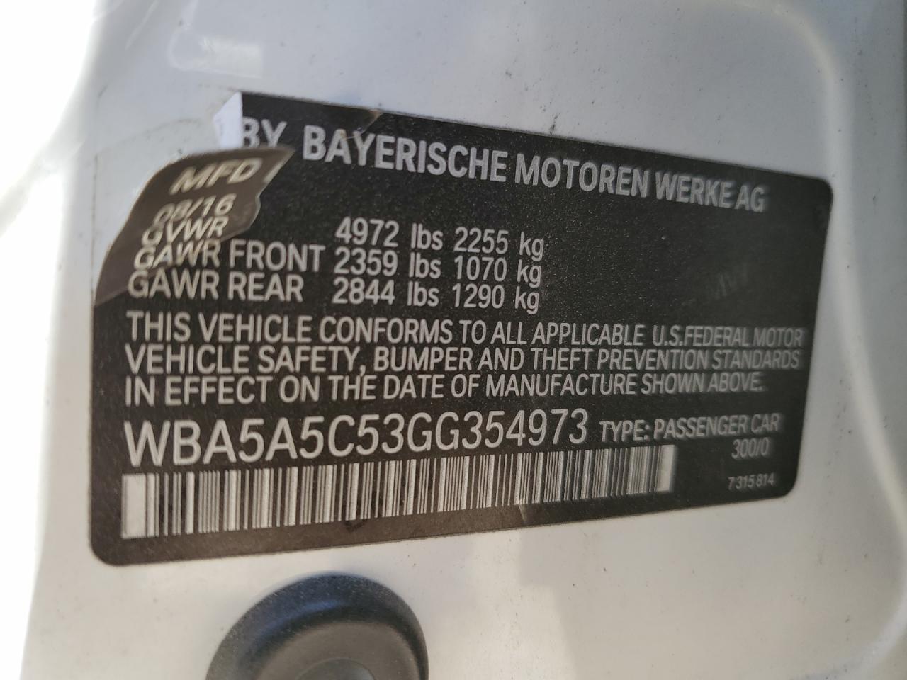 2016 BMW 5 series