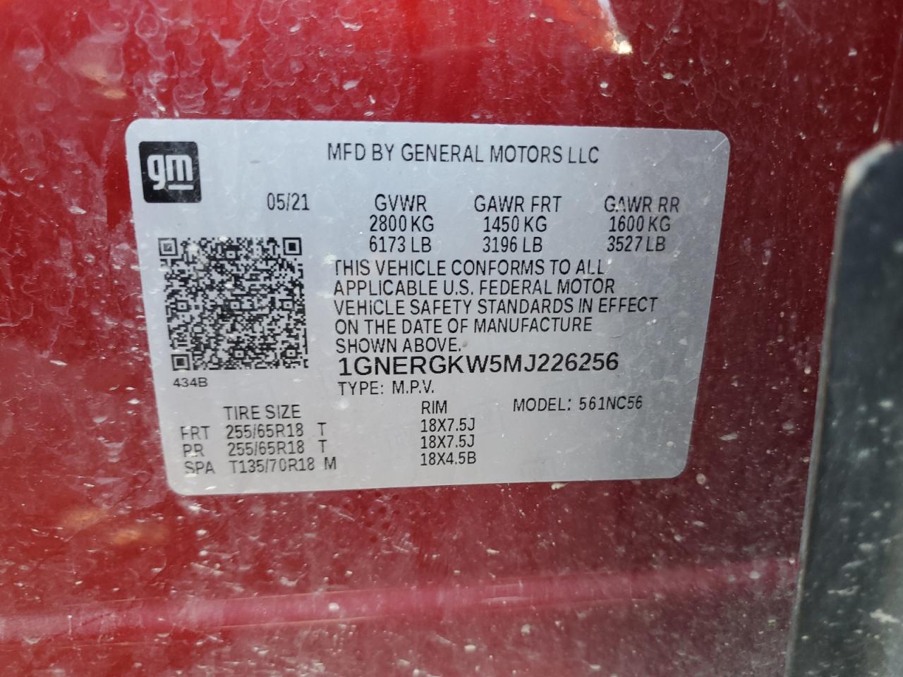 2021 CHEVROLET TRAVERSE