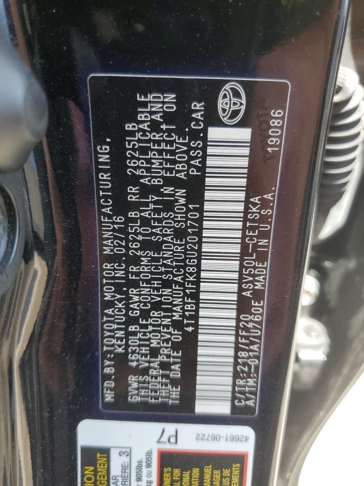 2016 TOYOTA CAMRY