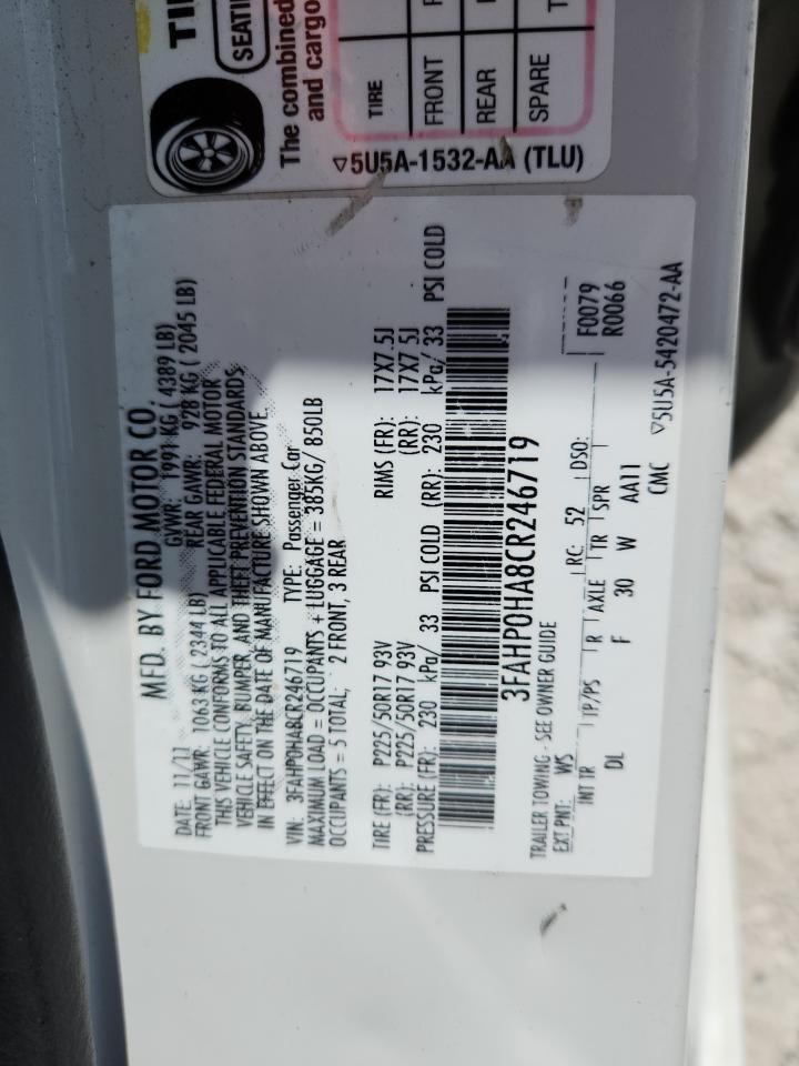 2012 FORD FUSION