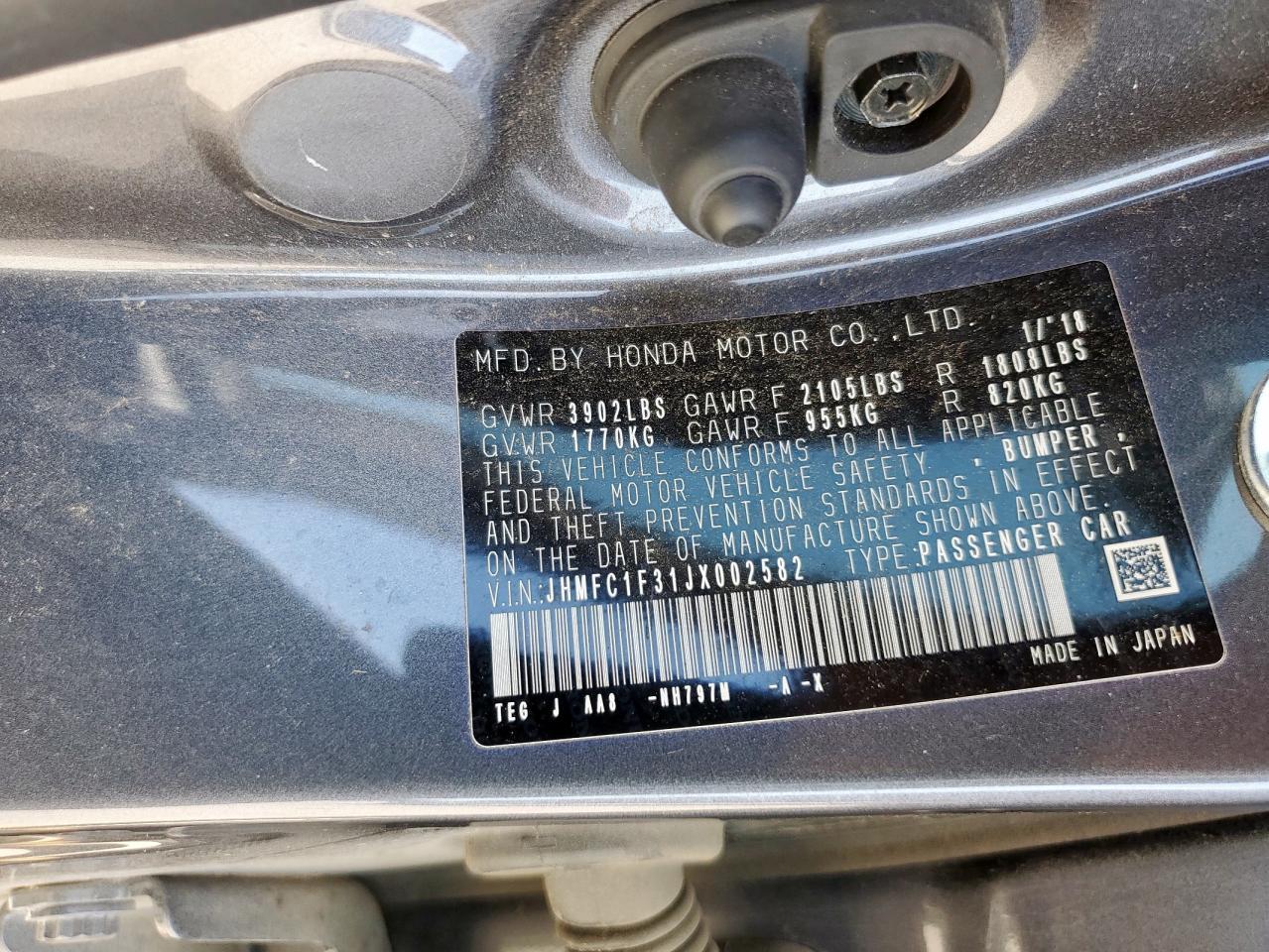 2018 HONDA CIVIC