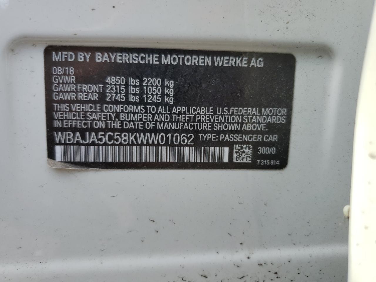 2019 BMW 5 series