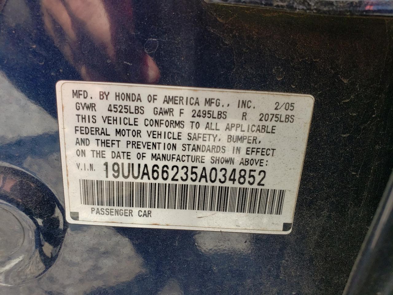 2005 ACURA TL