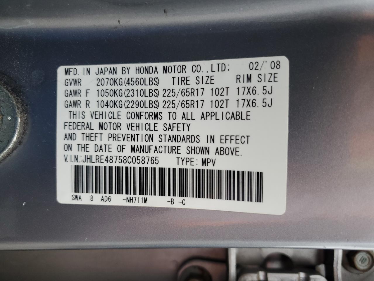 2008 HONDA CR-V