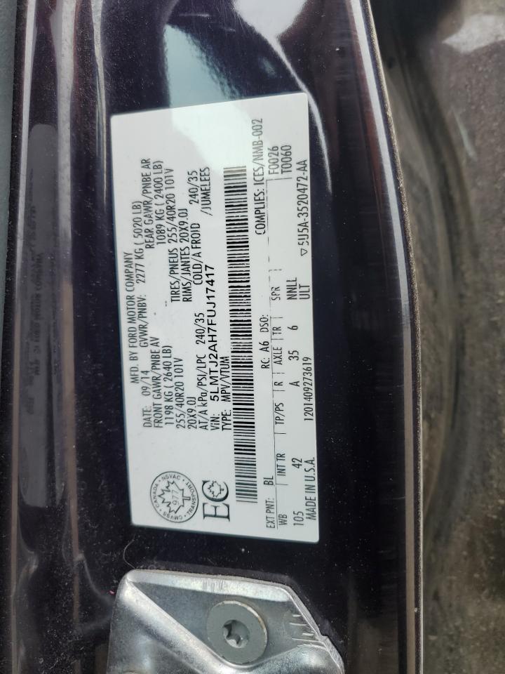 2015 LINCOLN MKC