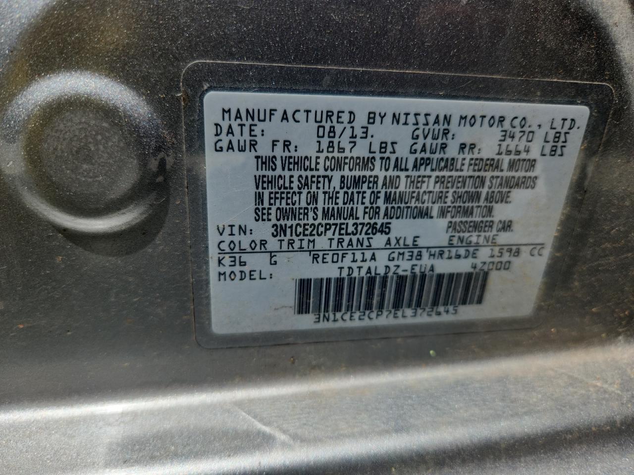 2014 NISSAN Versa Note