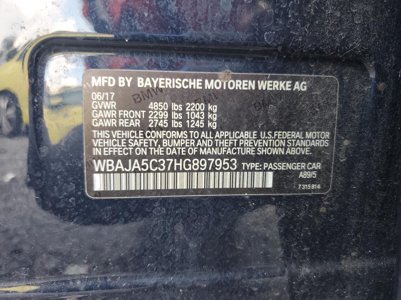 2017 BMW 5 series