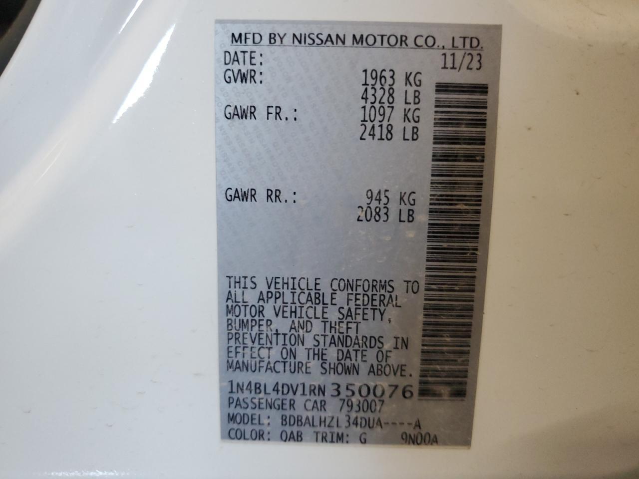 2024 NISSAN ALTIMA