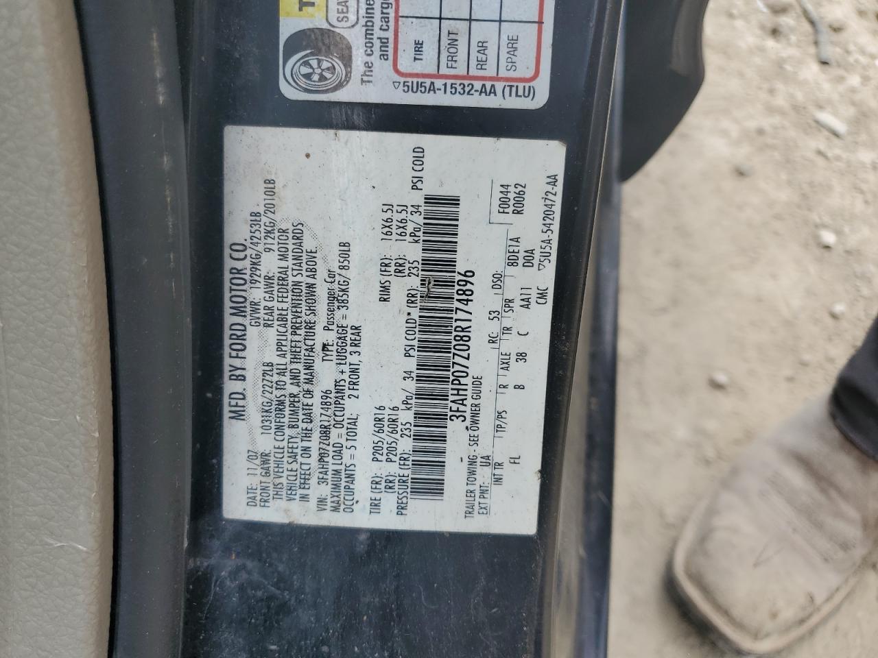 2008 FORD FUSION
