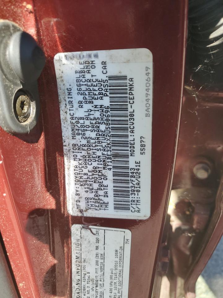 2002 TOYOTA CAMRY