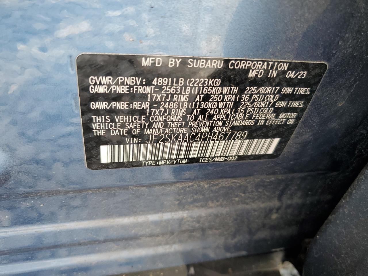 2023 SUBARU FORESTER