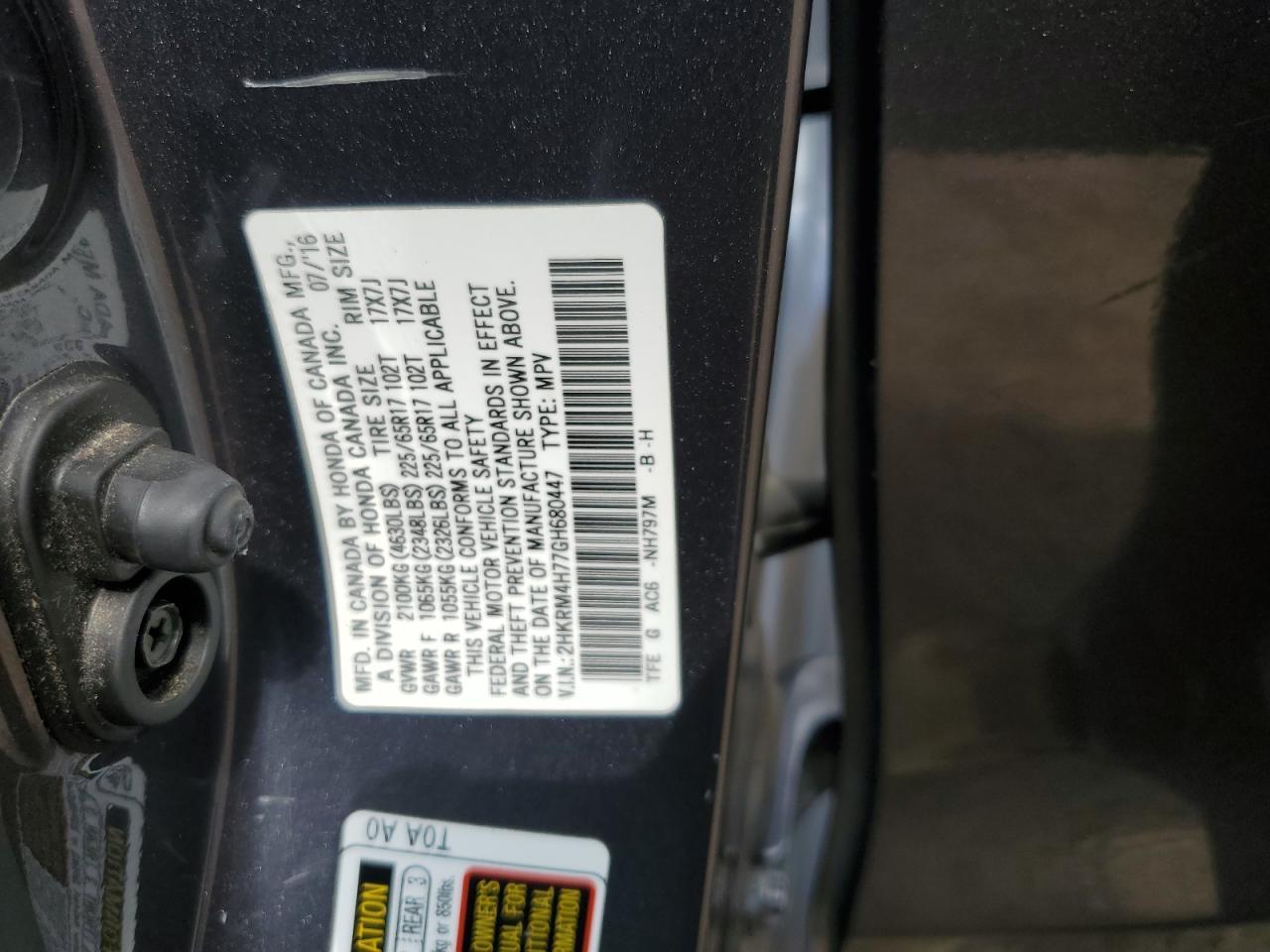2016 HONDA CR-V