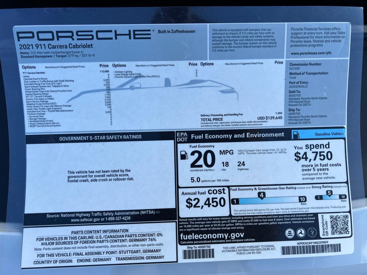 2021 PORSCHE 911
