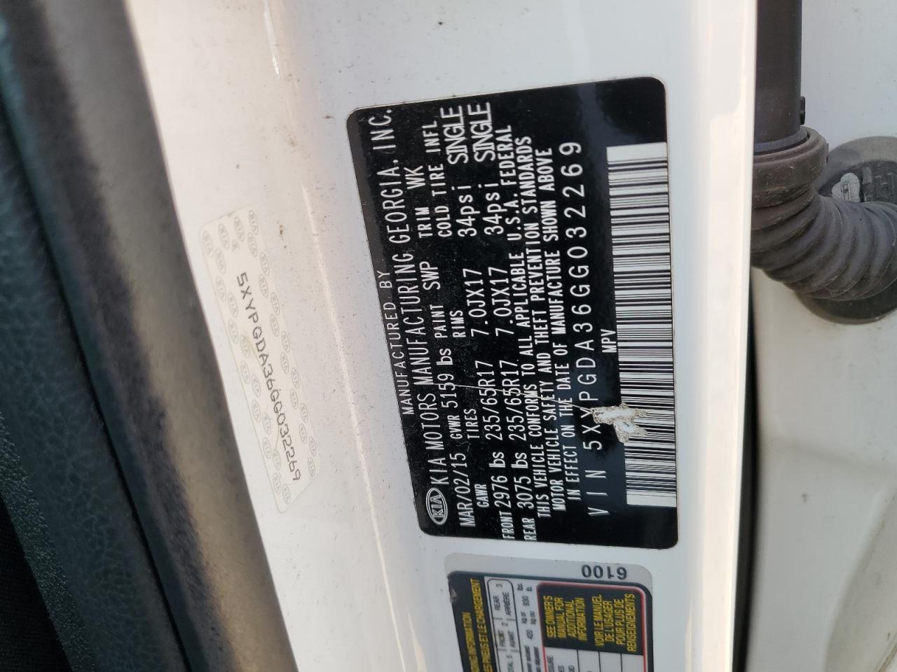 2016 KIA SORENTO