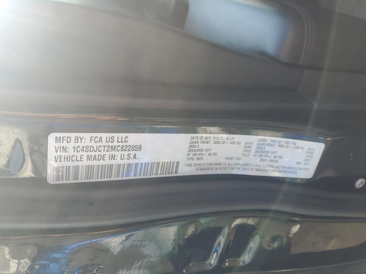 2021 DODGE DURANGO