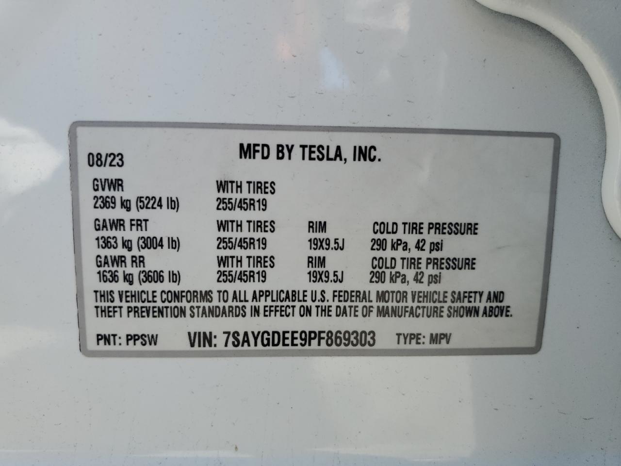 2023 TESLA MODEL Y