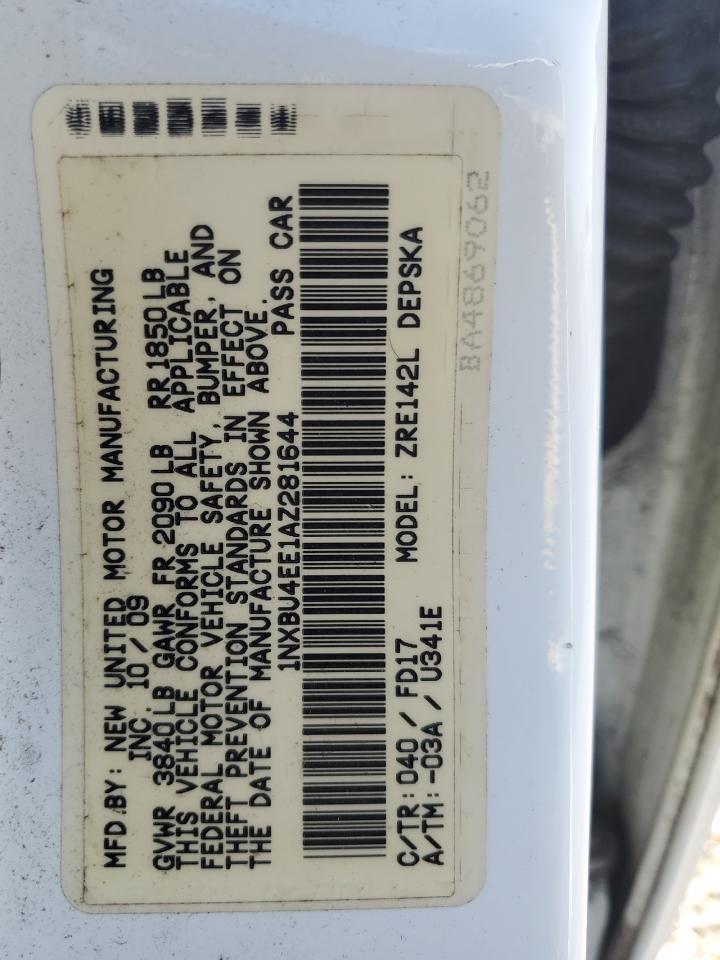 2010 TOYOTA COROLLA
