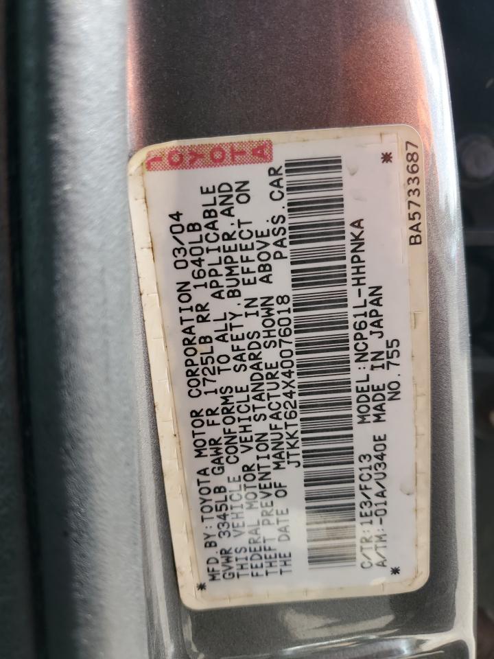 2004 TOYOTA SCION