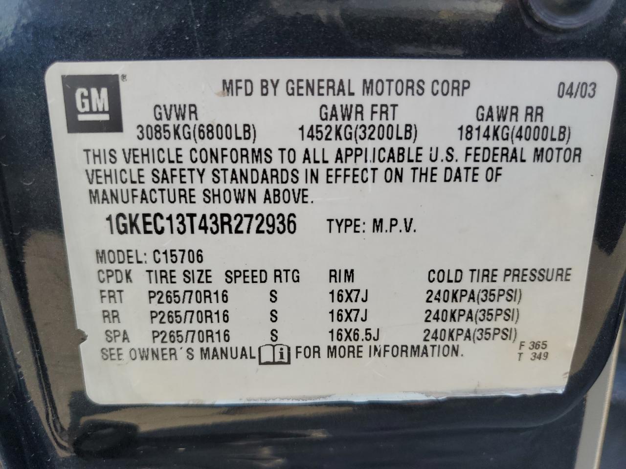 2003 GMC Yukon