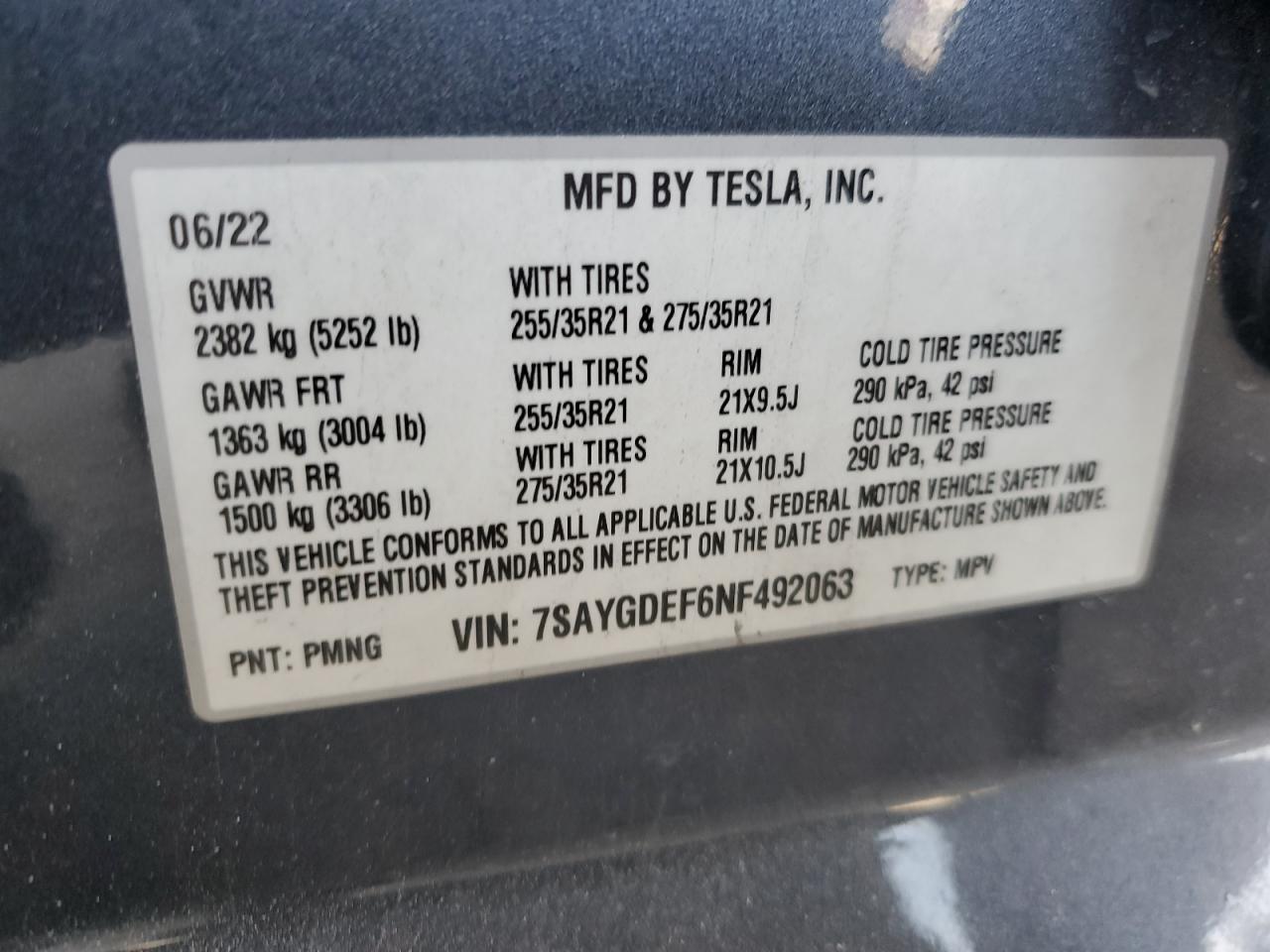 2022 TESLA MODEL Y