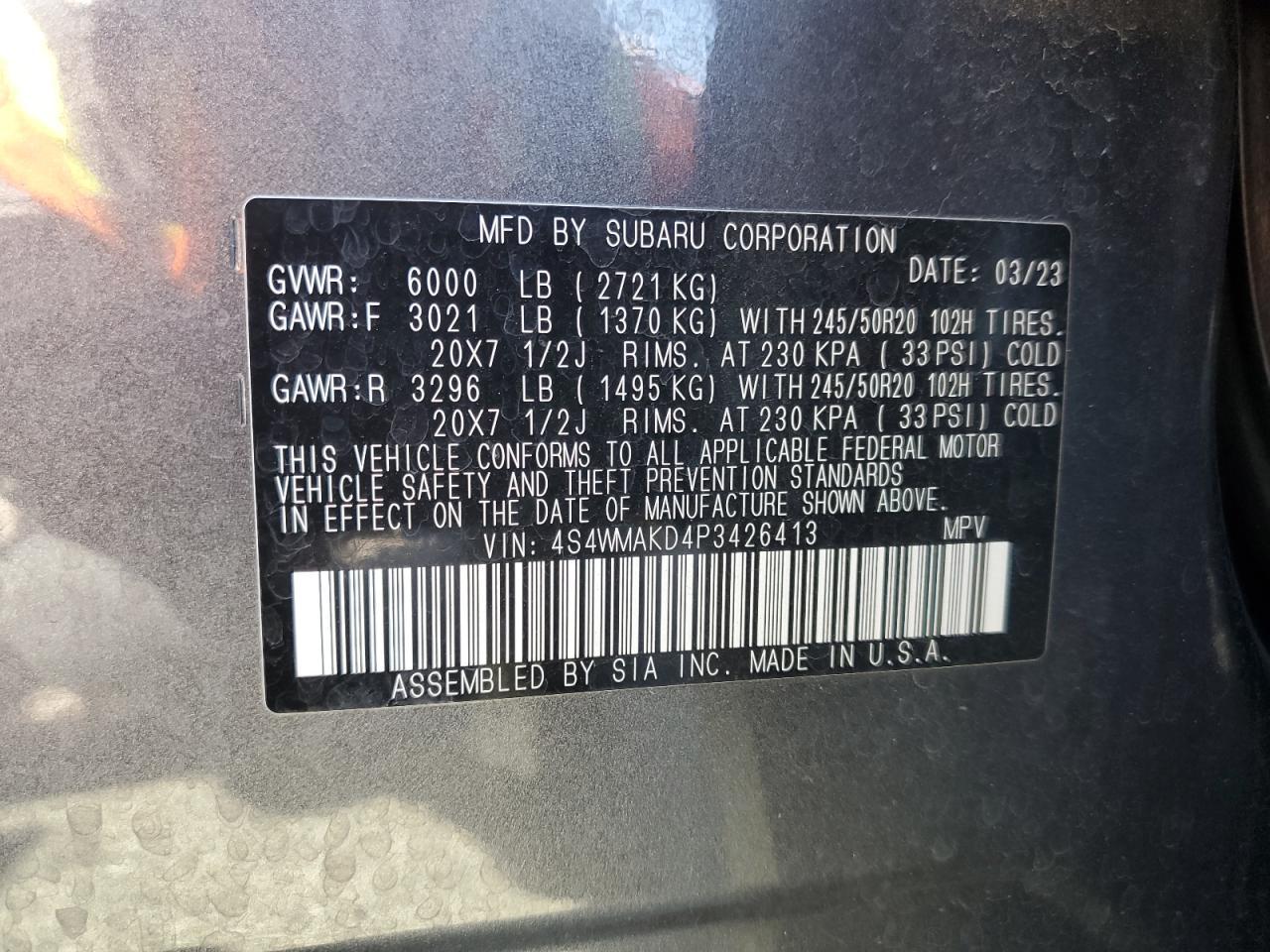 2023 SUBARU Ascent
