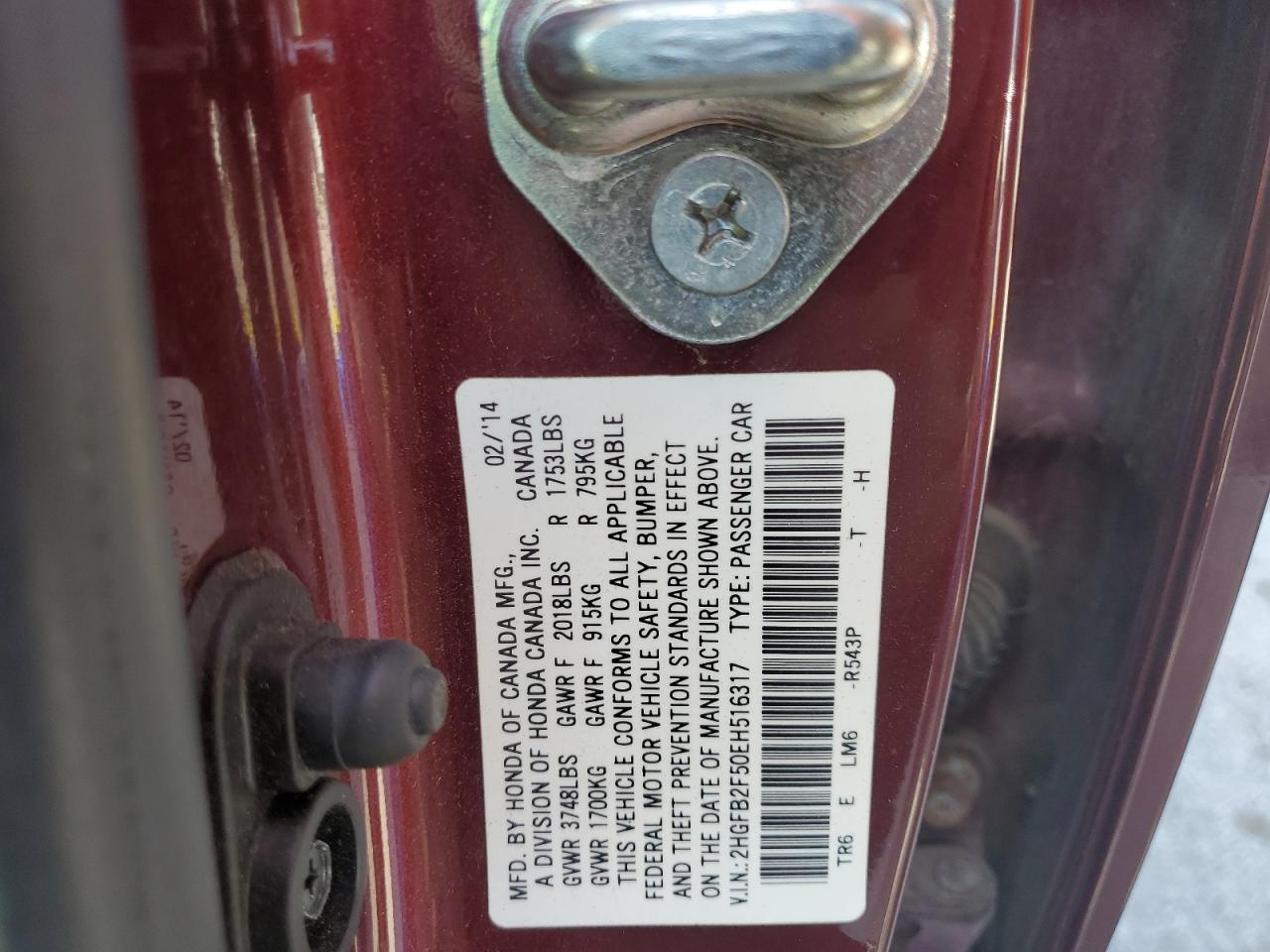 2014 HONDA CIVIC