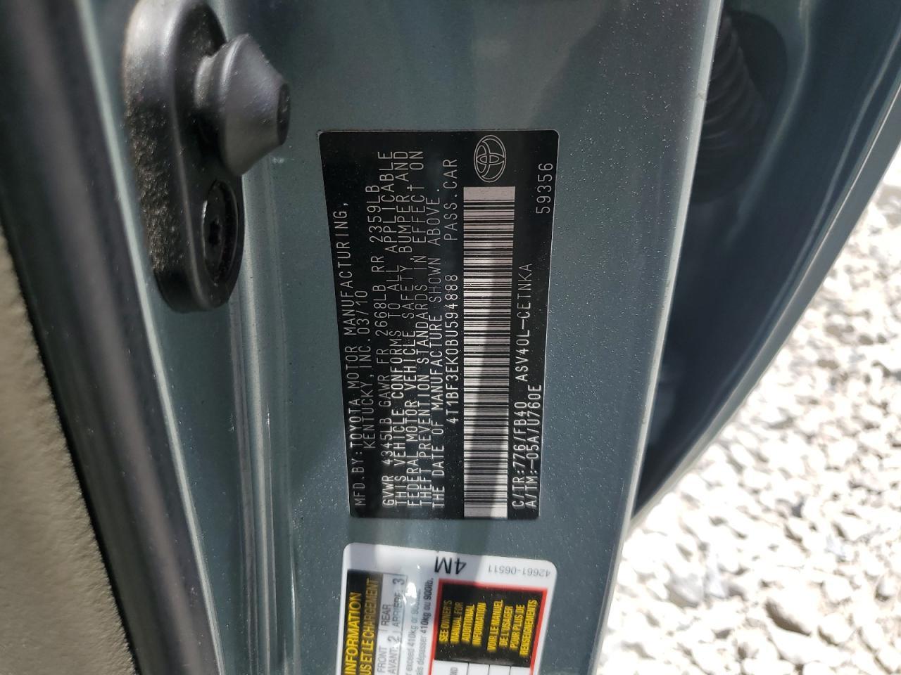2011 TOYOTA CAMRY