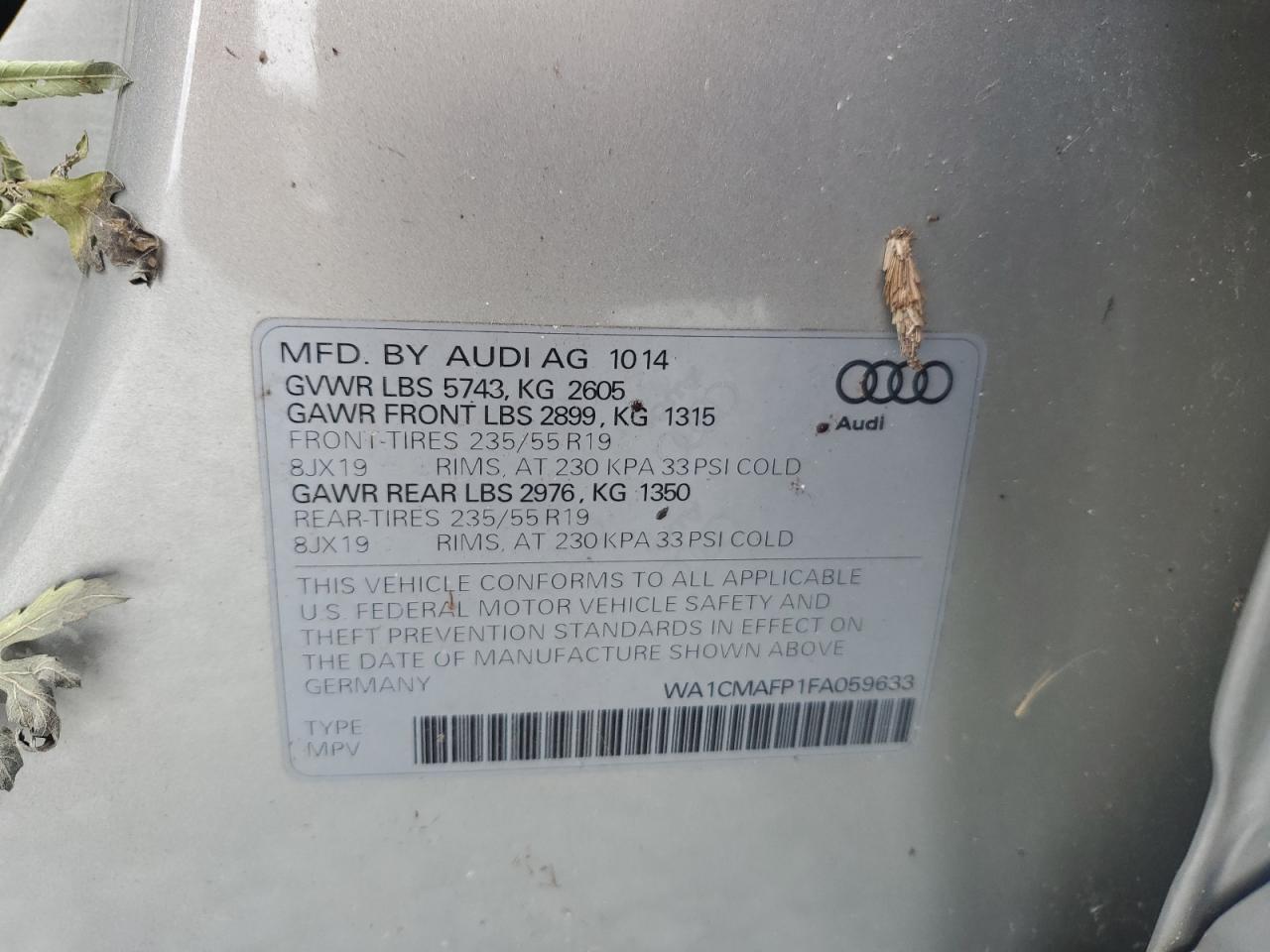 2015 AUDI Q5
