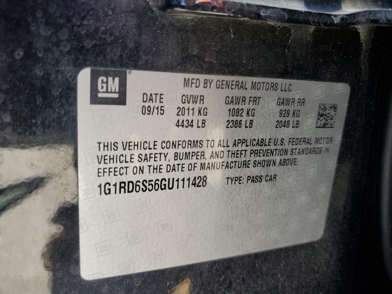 2016 CHEVROLET VOLT