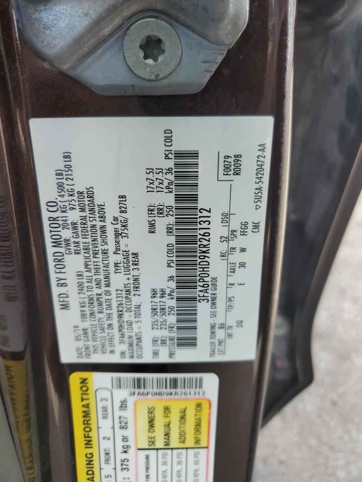 2019 FORD FUSION