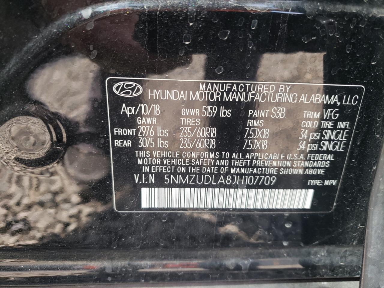 2018 HYUNDAI SANTA FE