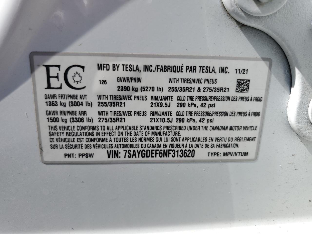 2022 TESLA MODEL Y