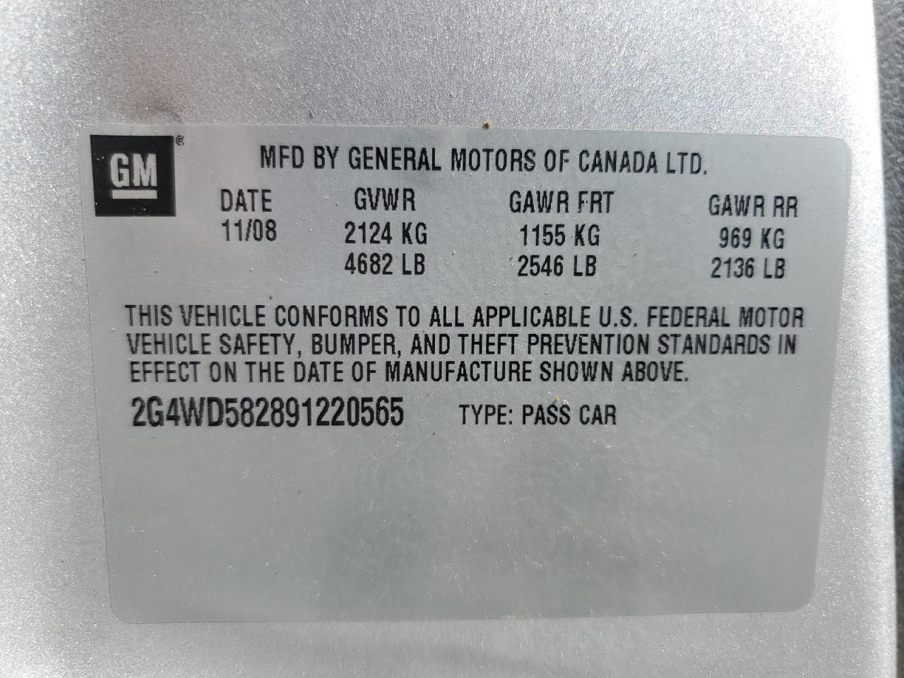 2009 BUICK LACROSSE